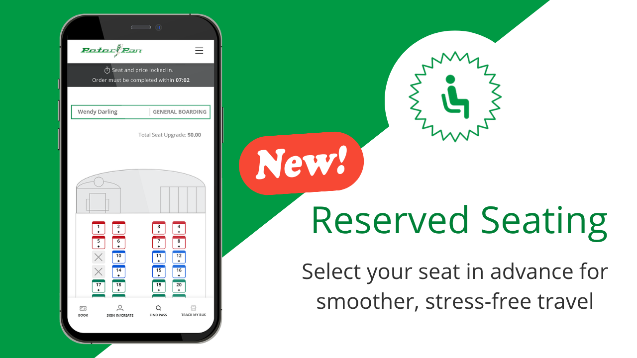 Peter Pan Bus Lines Launches Reserved Seating for Summer 2026