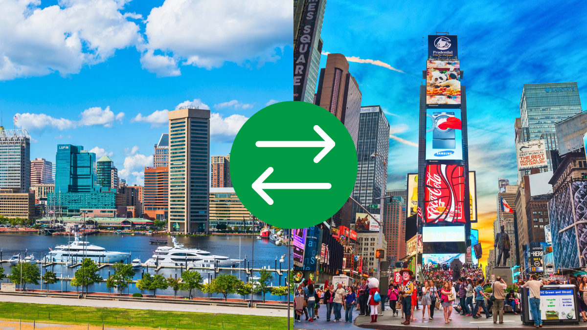 Baltimore ↔ New York City