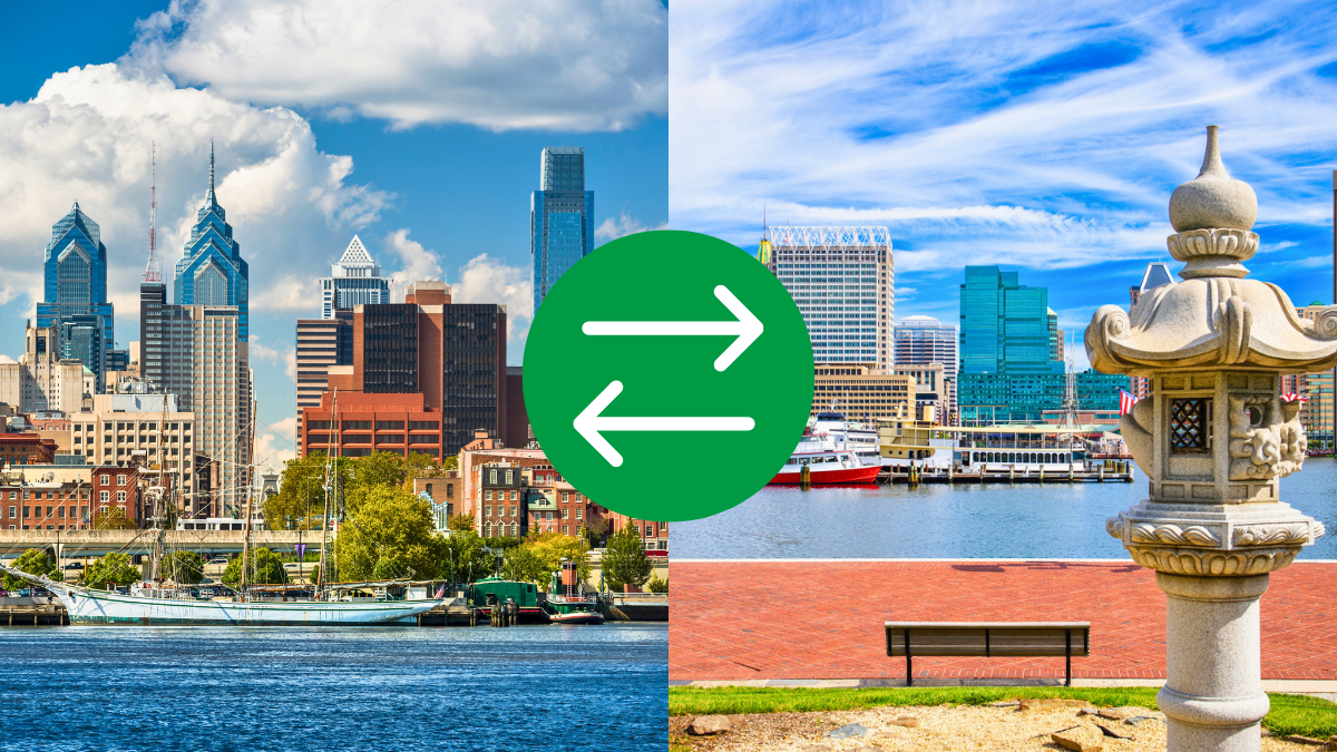 Philadelphia ↔ Baltimore