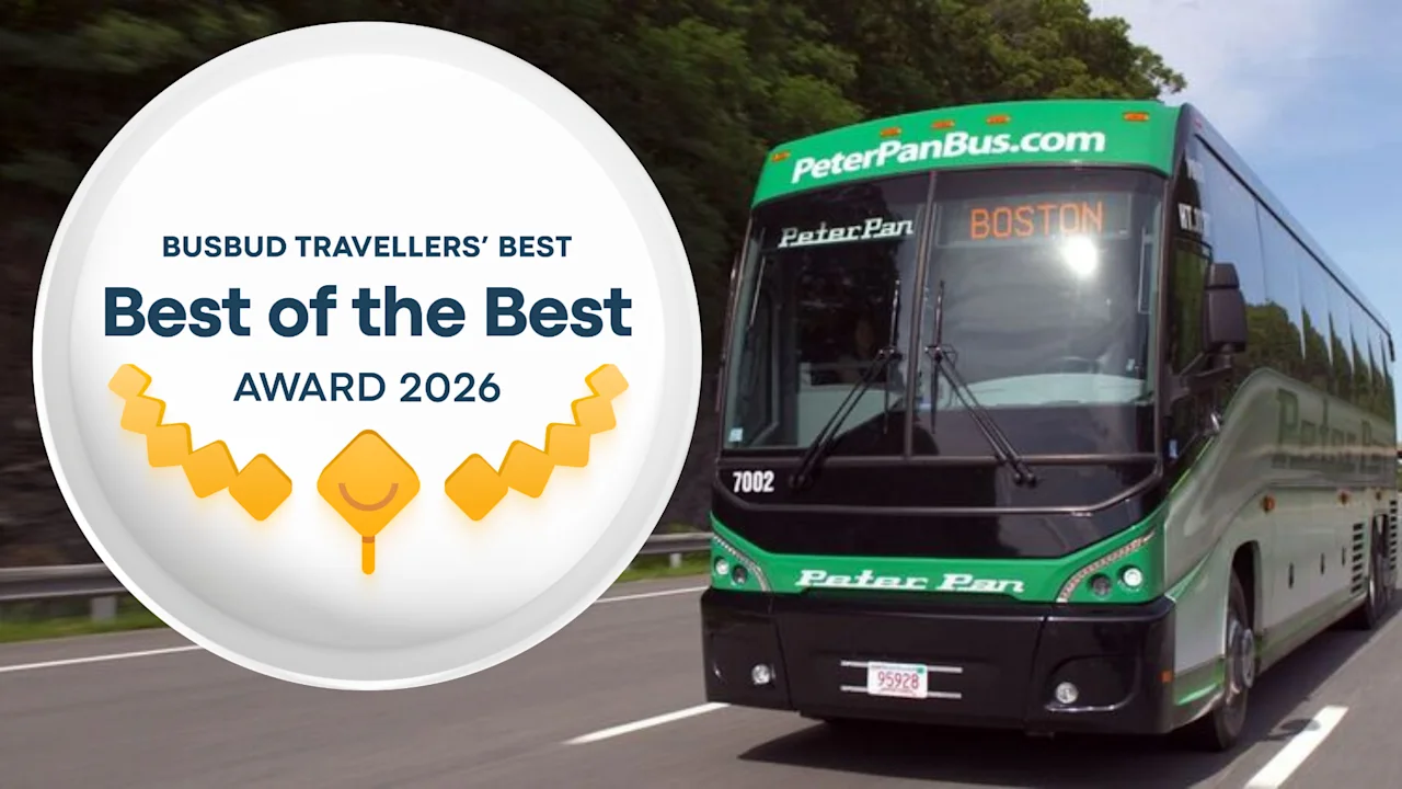 Peter Pan wins US Best Bus from Busbud