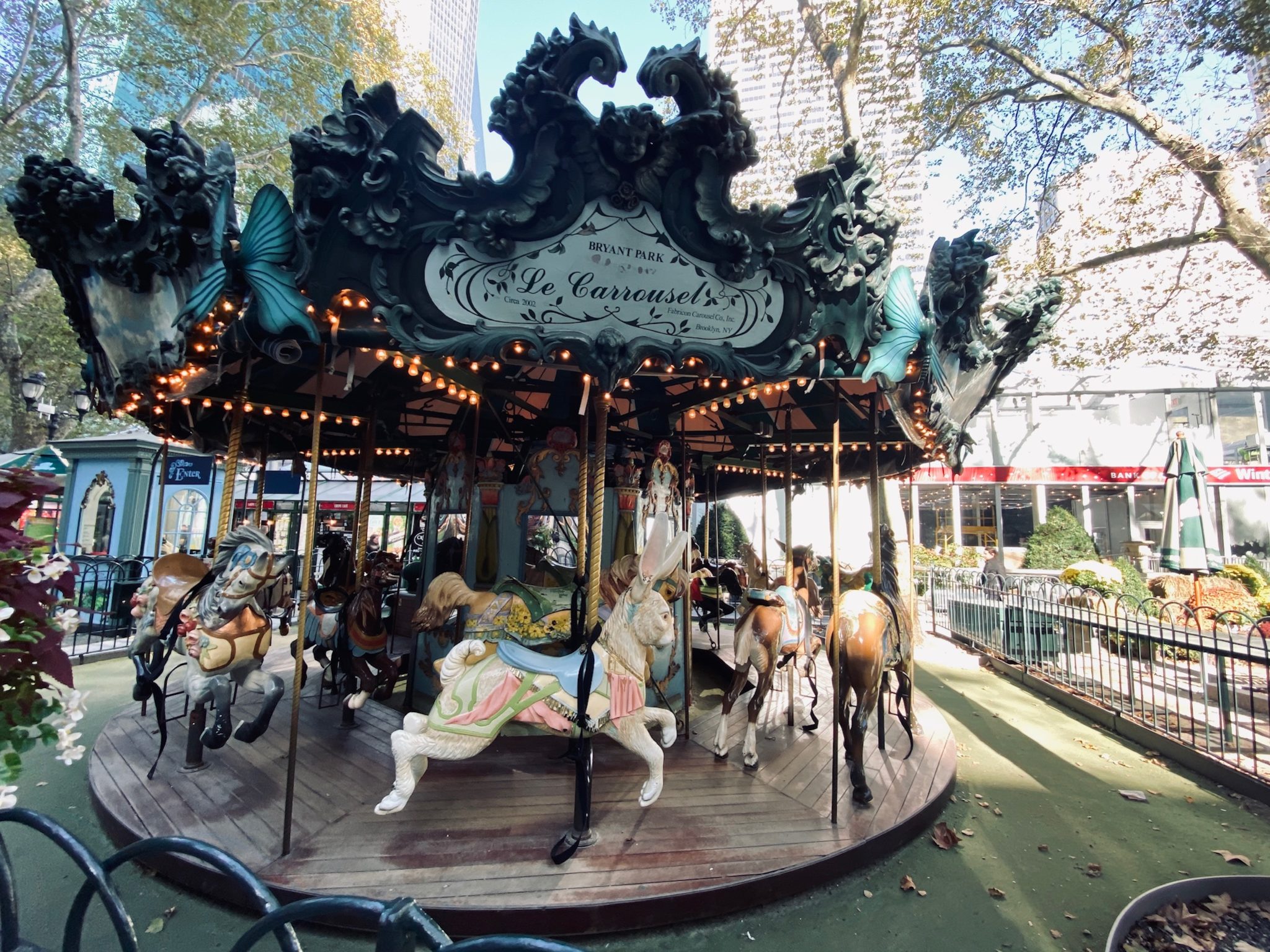Le Carrousel vintage merry-go-round in Bryant Park