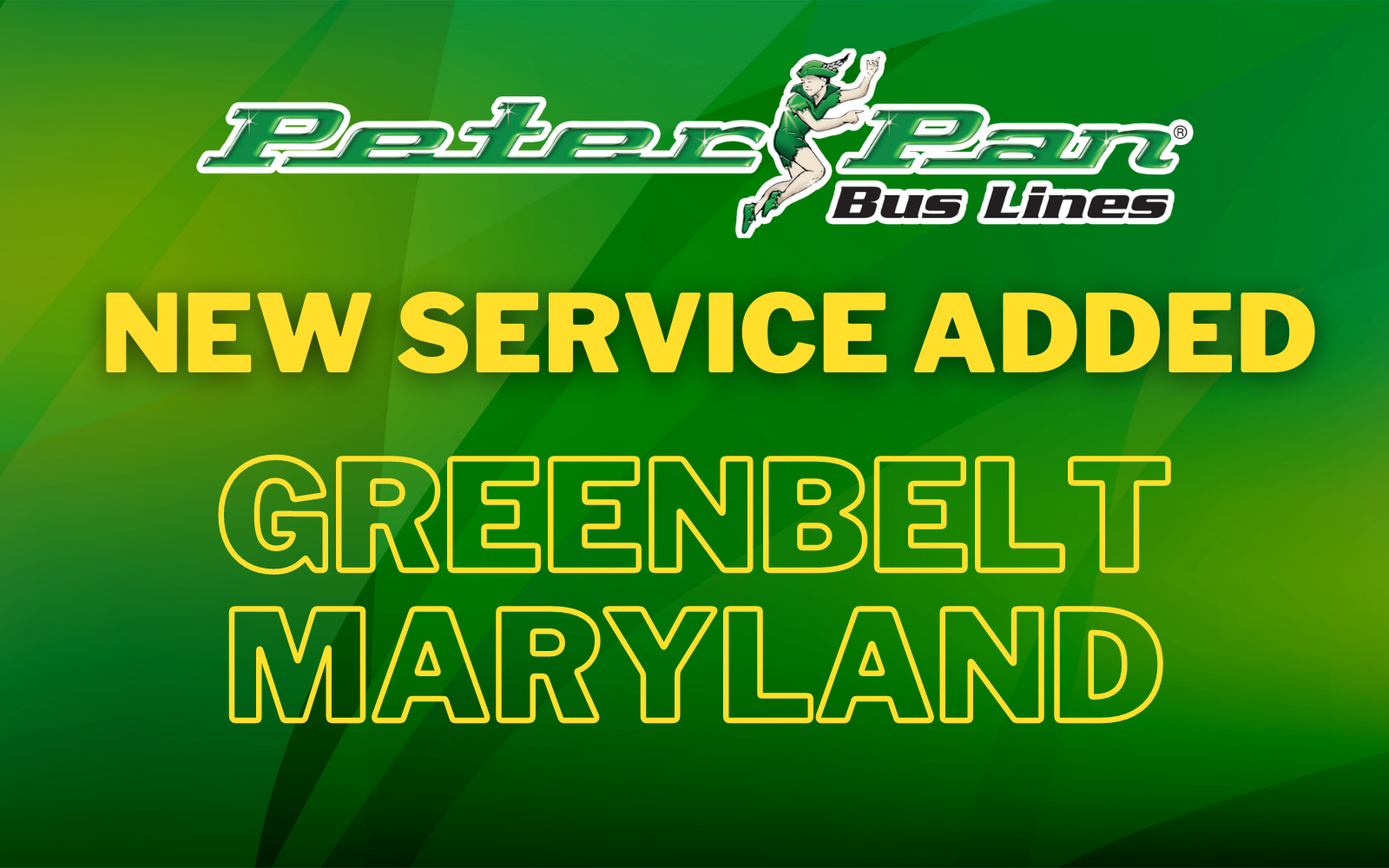 NEW Greenbelt, MD Service Starting on Sept. 27, 2021