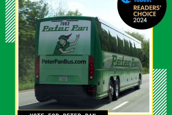 Support Peter Pan Bus Lines, nominated for Best Bus Service in USA Today's 10Best Awards 2024